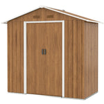 6.5ft X 3.5ft Garden Shed, Metal Shed For Garden Storage