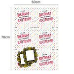 Birthday Wrapping Paper, 2 Sheets & 2 Tags
