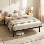 Bed Frame With Underbed Storage, No Box Spring Needed | King | Black