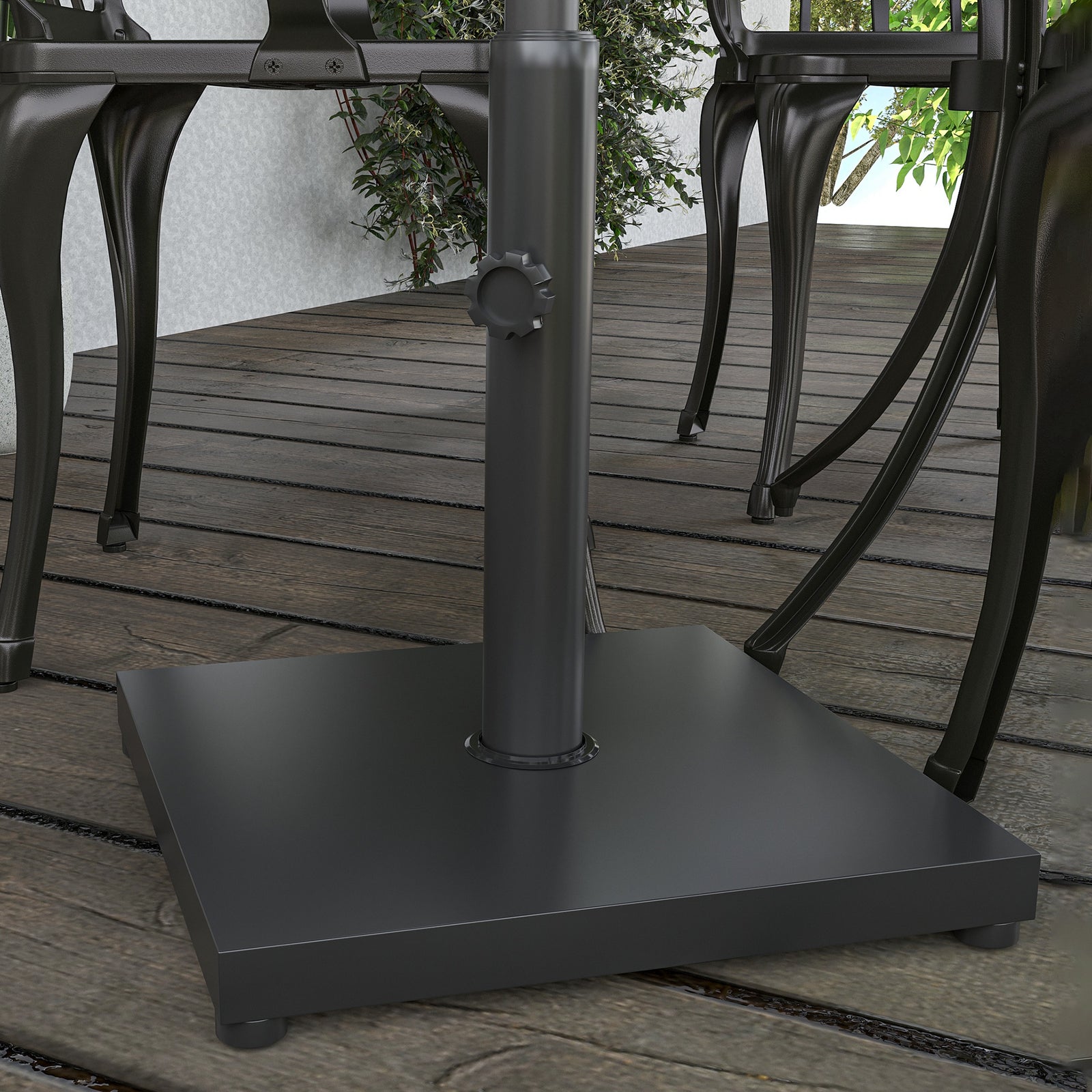 11kg Square Parasol Base, Black