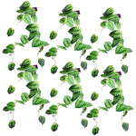 6 X 120cm Artificial Hanging Trailing Plant Alocasia Dragon Scale Green