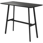 HOMCOM Bar Table With Marble Effect Top, Steel Legs