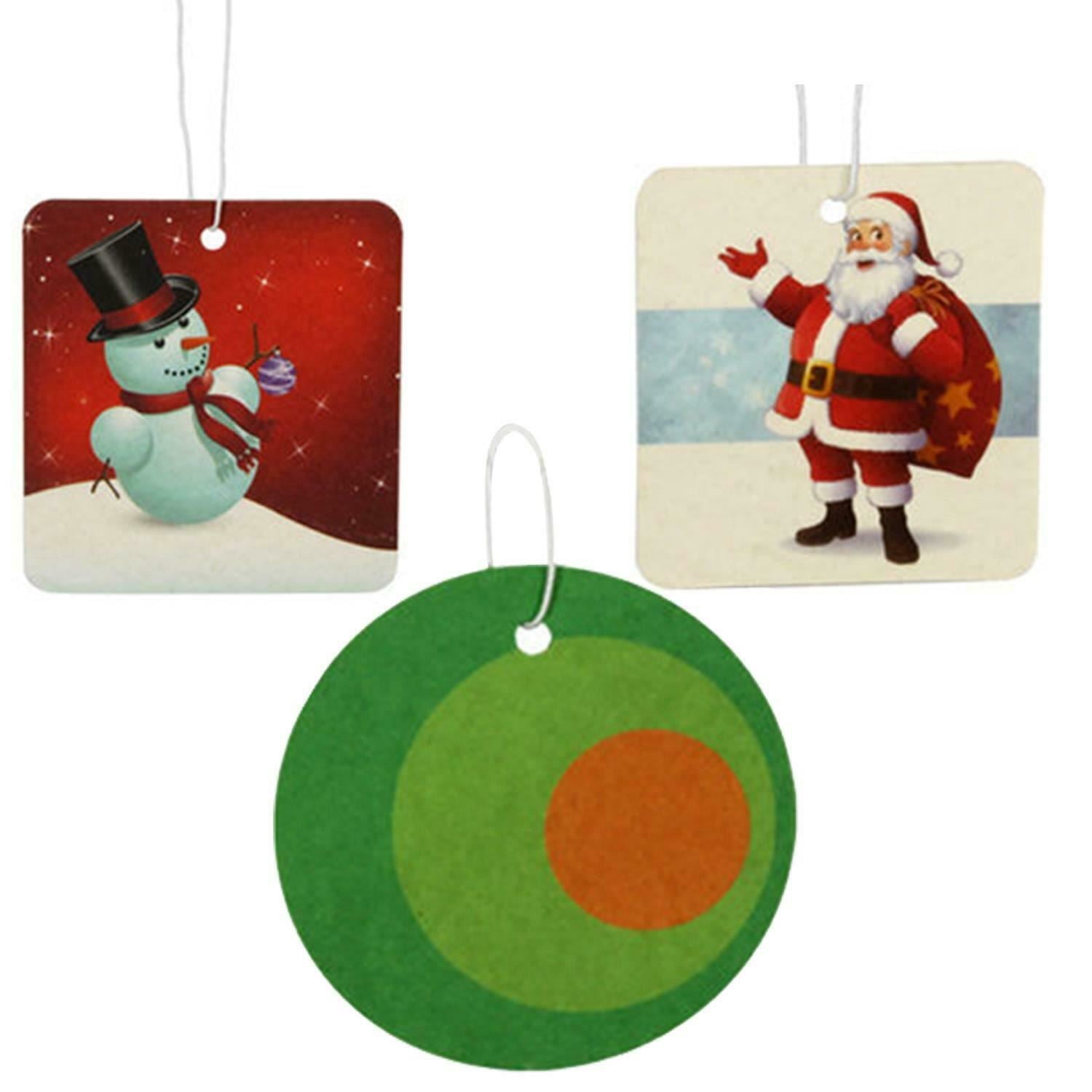 Merry Christmas Hanging Air Freshener Assorted 3pk For Home, Car & Office