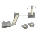 3pcs Corner Design Cat Wall Shelves Furniture, Light Grey