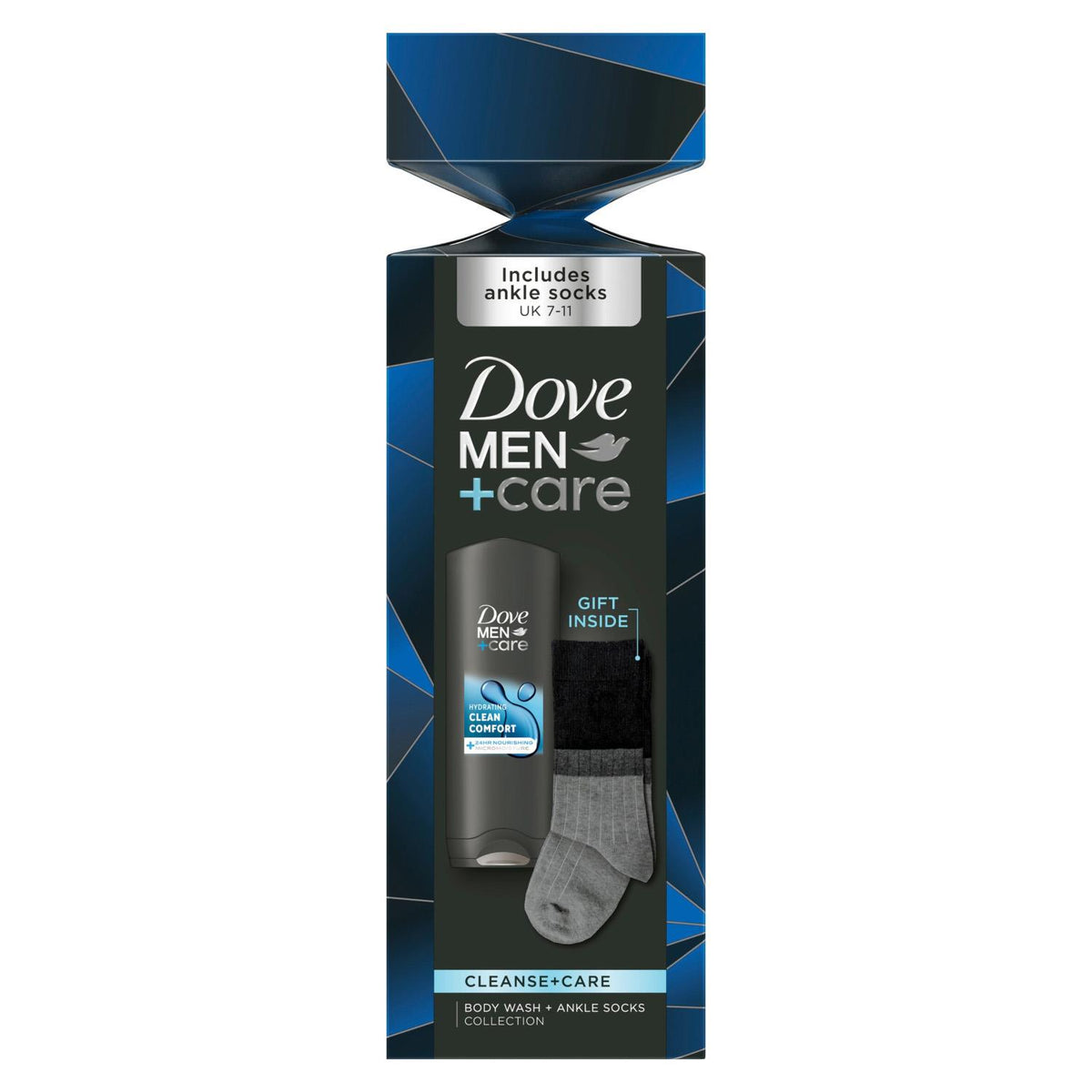 Cleanse And Care Body Wash And Socks Gift Set For Him With Cracker | Set of 1