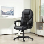 High Back Pu Executive Leather Desk Hair | Black