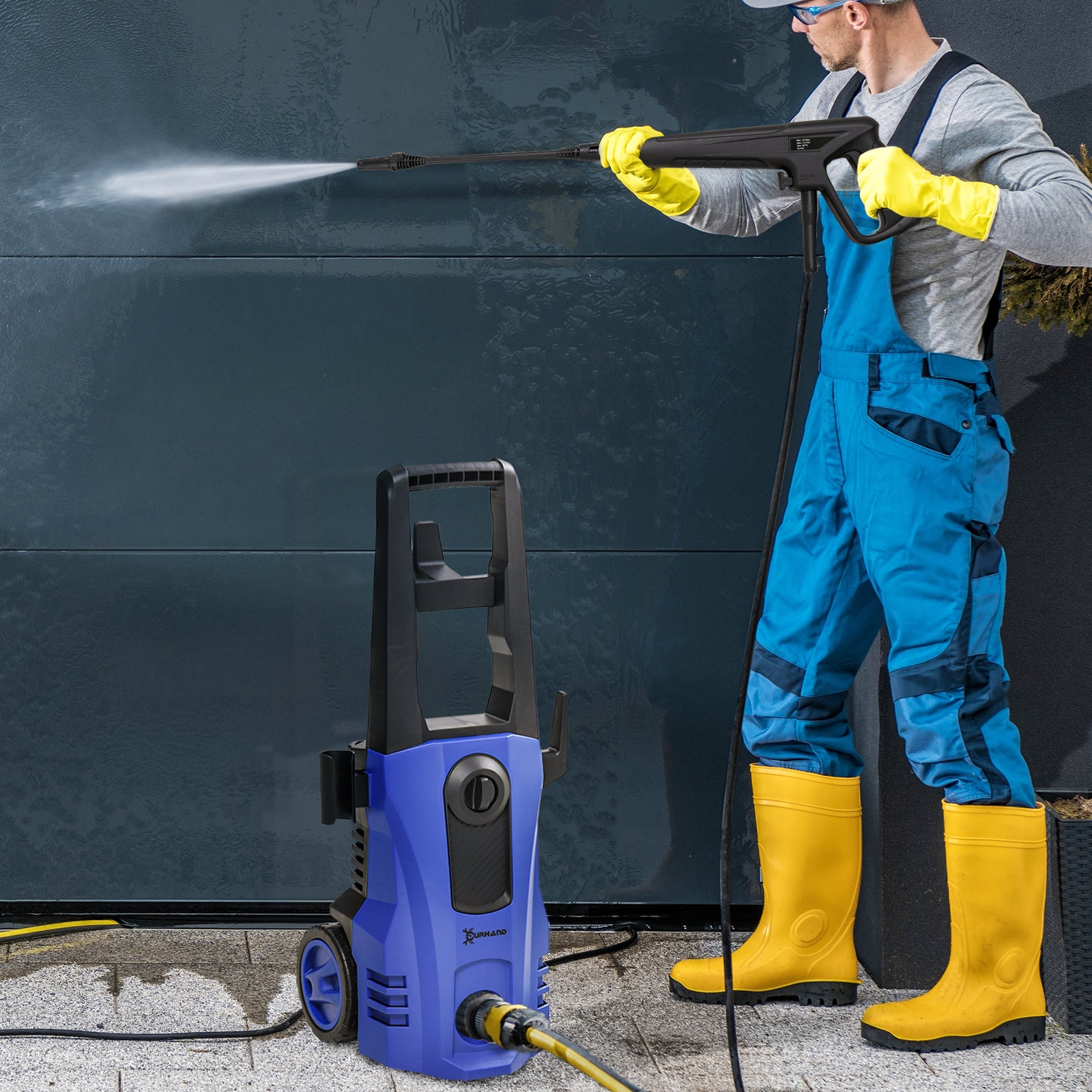 Garden 1800w Pressure Washer, 150 Bar, 6m Hose | Blue