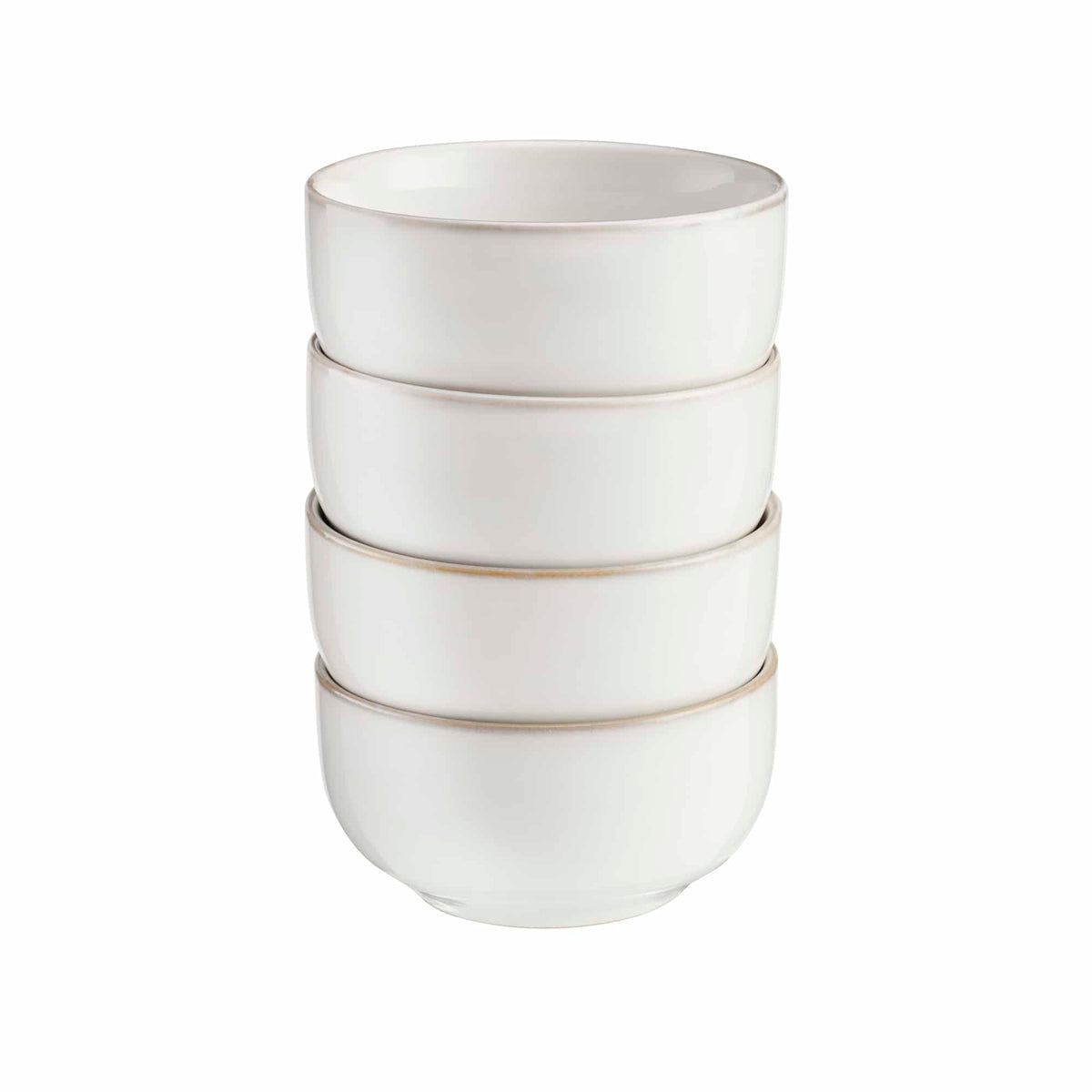 Set Of 4 Nordic Stoneware Dipping Bowls | Set of 4 | White