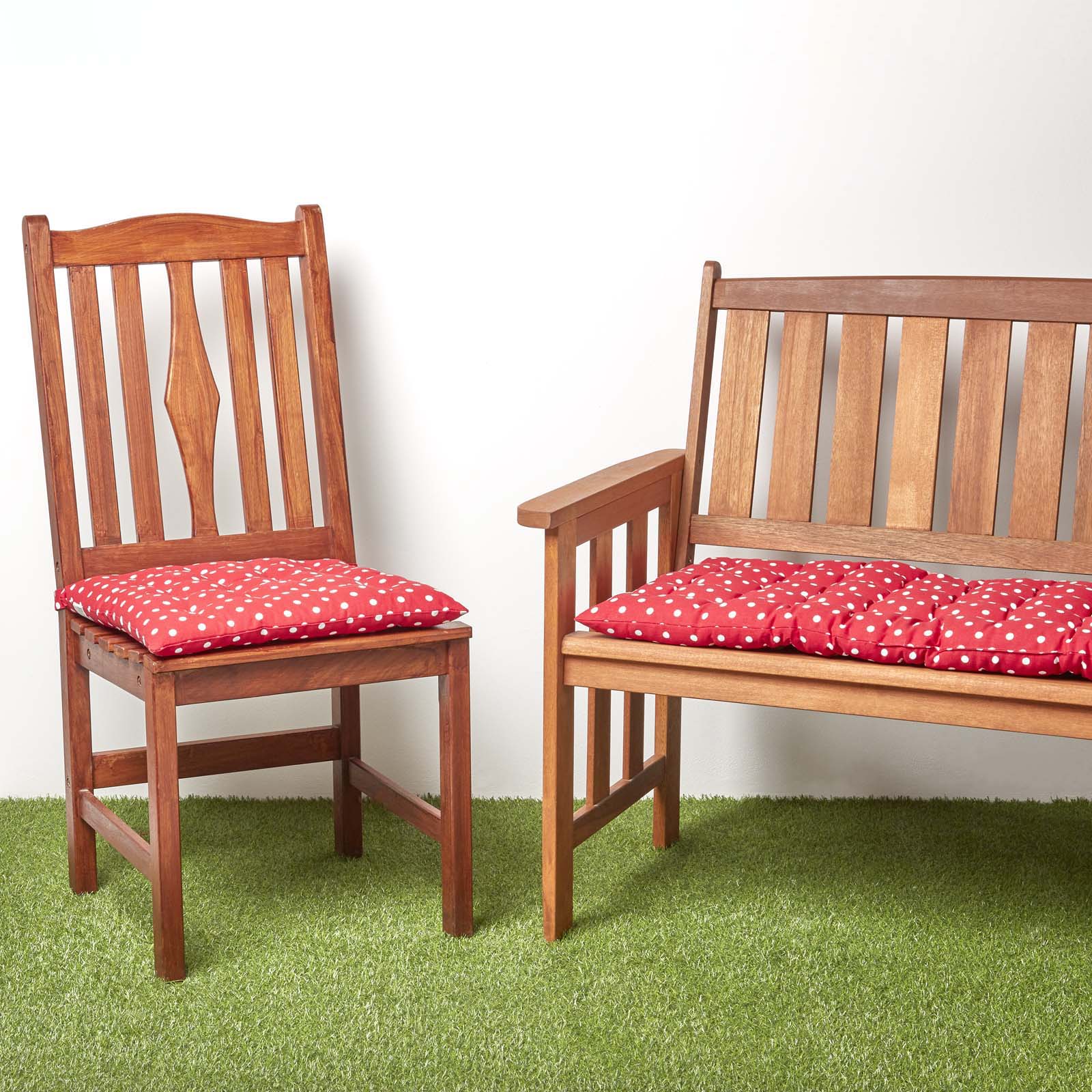 Red Polka Dot Bench Cushion 2 & 3 Seater | 3 | Red