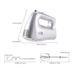 250w Silver Hand Mixer Electric Whisk With 5 Speeds