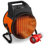 Industrial Fan Heater With Tilting, Adjustable Thermostat | 5000w | Orange
