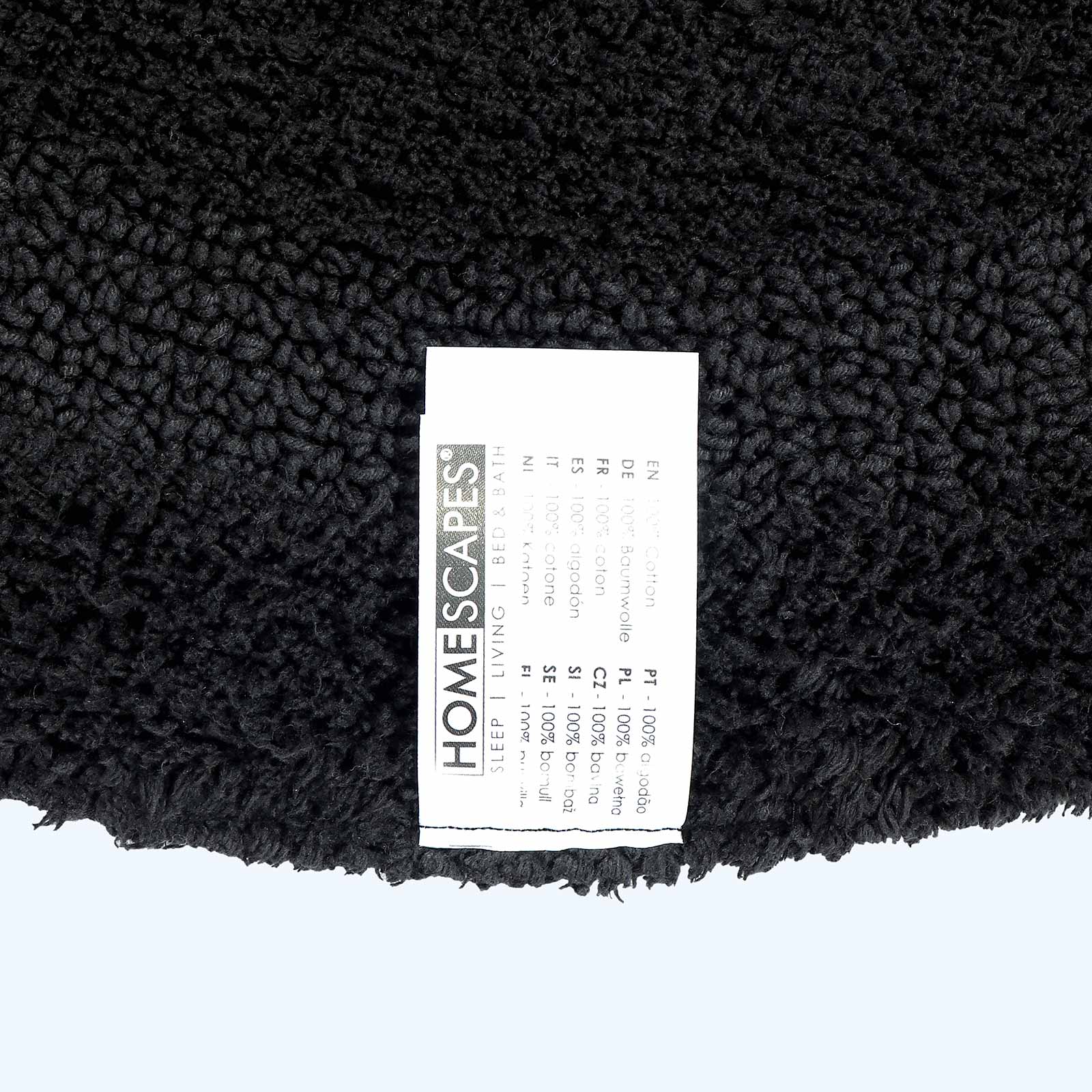 Luxury Reversible Cotton Bath Mat | 80cm | Black