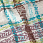 Tartan 100% Cotton Falun Throw With Tassels | 225cm x 255cm | Green