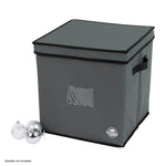 Grey Bauble Storage Bag With 64 Slots Zip Lid & Carry Handles