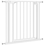 PawHut Pet Safety Gate, 76-81cm Wide Baby Stair Gate With Auto-close