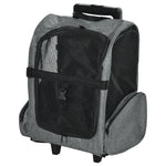 Pet Travel Backpack Bag Cat Puppy Dog Carrier W/ Trolley And Telescopic