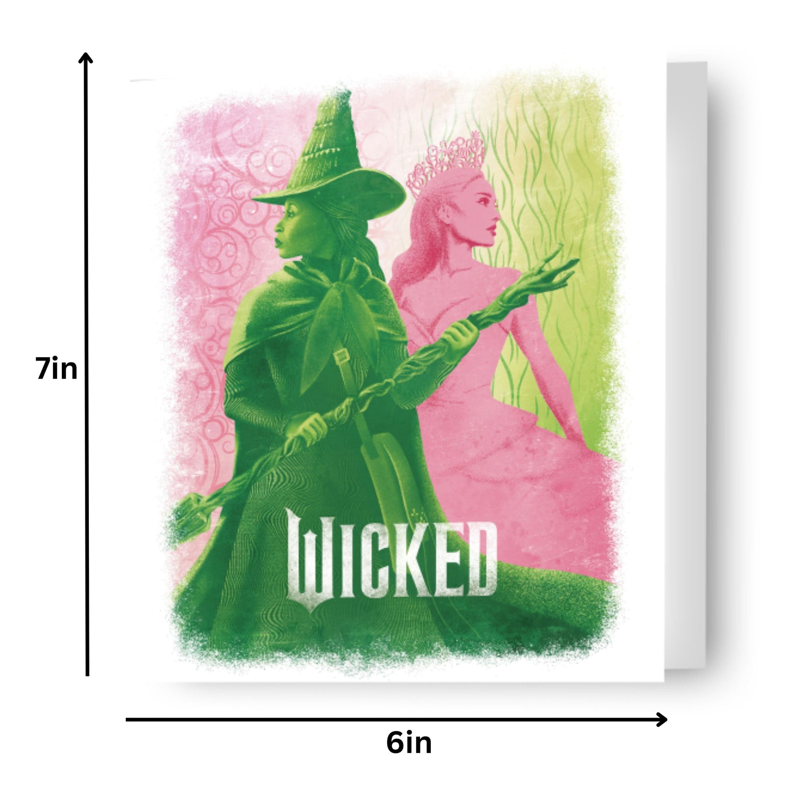Glinda And Elphaba Illustrated Card Official Product