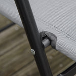 Patio Bistro Set Folding Chairs Garden Coffee Table Balcony | Gray