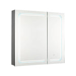 Led Bathroom Mirror Cabinet With Double Doors, Adjustable Shelves