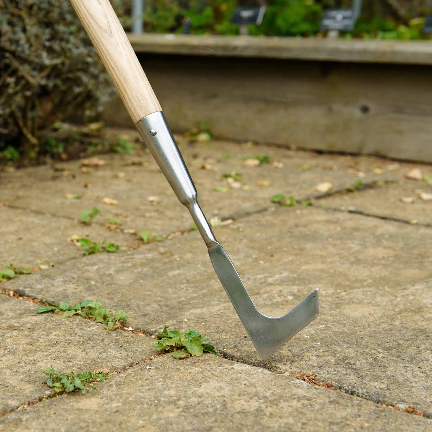 Stainless Steel Long-handled Weeding Knife With Ash Wood Handle
