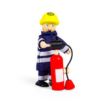 Tidlo 4 Wooden Firefighter Figures, 12cm Tall