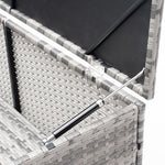Outdoor Patio Storage Box – 2-tier Pe Rattan Deck Box With Top & Front Access, Weather-resistant | Light Grey