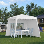 Uv50+ Pop Up Gazebo Canopy Tent With Carry Bag, 2.4 X 2.4m | White