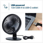 Livivo Compact Desktop Usb Fan 6 Inch Steel Base Cooling Black
