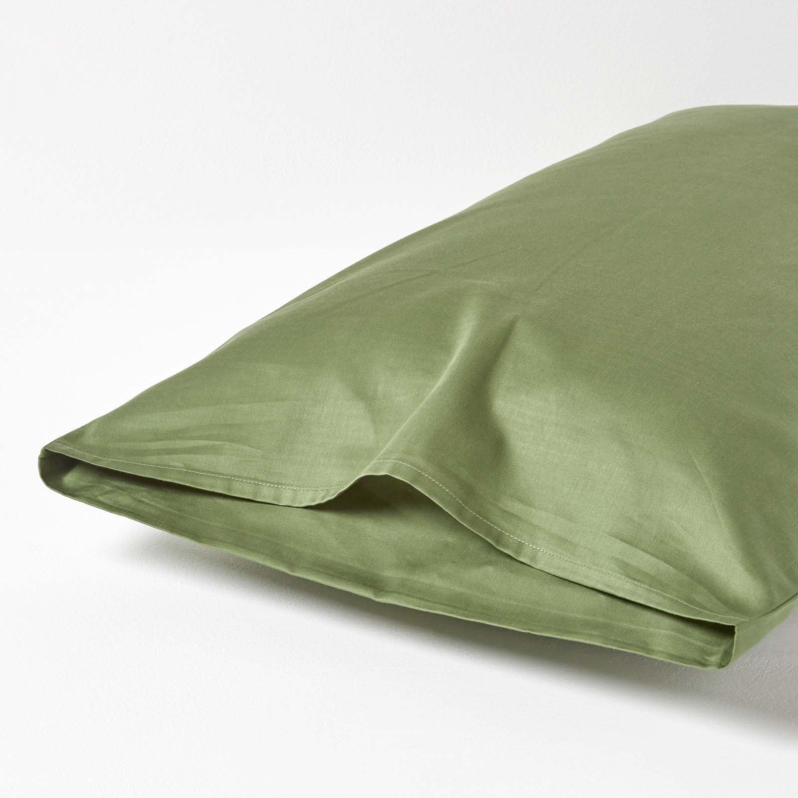 Organic Cotton Housewife Pillowcase 400 Tc | King Pillow Case | Moss Green