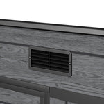 8x4ft Outdoor Plastic Storage Shed With Floor, Window, 2 Vents & Double Lockable Doors,wood Grain Design