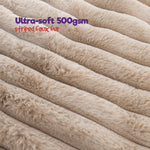Petlicity 3 In 1 Self Heating Pet Bed Mat With Striped Faux Fur