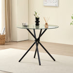 Stylish New York Dining Table Set With 4 Charlotte Velvet Chairs | Black