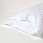 Egyptian Cotton Satin Stripe Oxford Pillowcase 330 Tc | 48 x 74cm | White