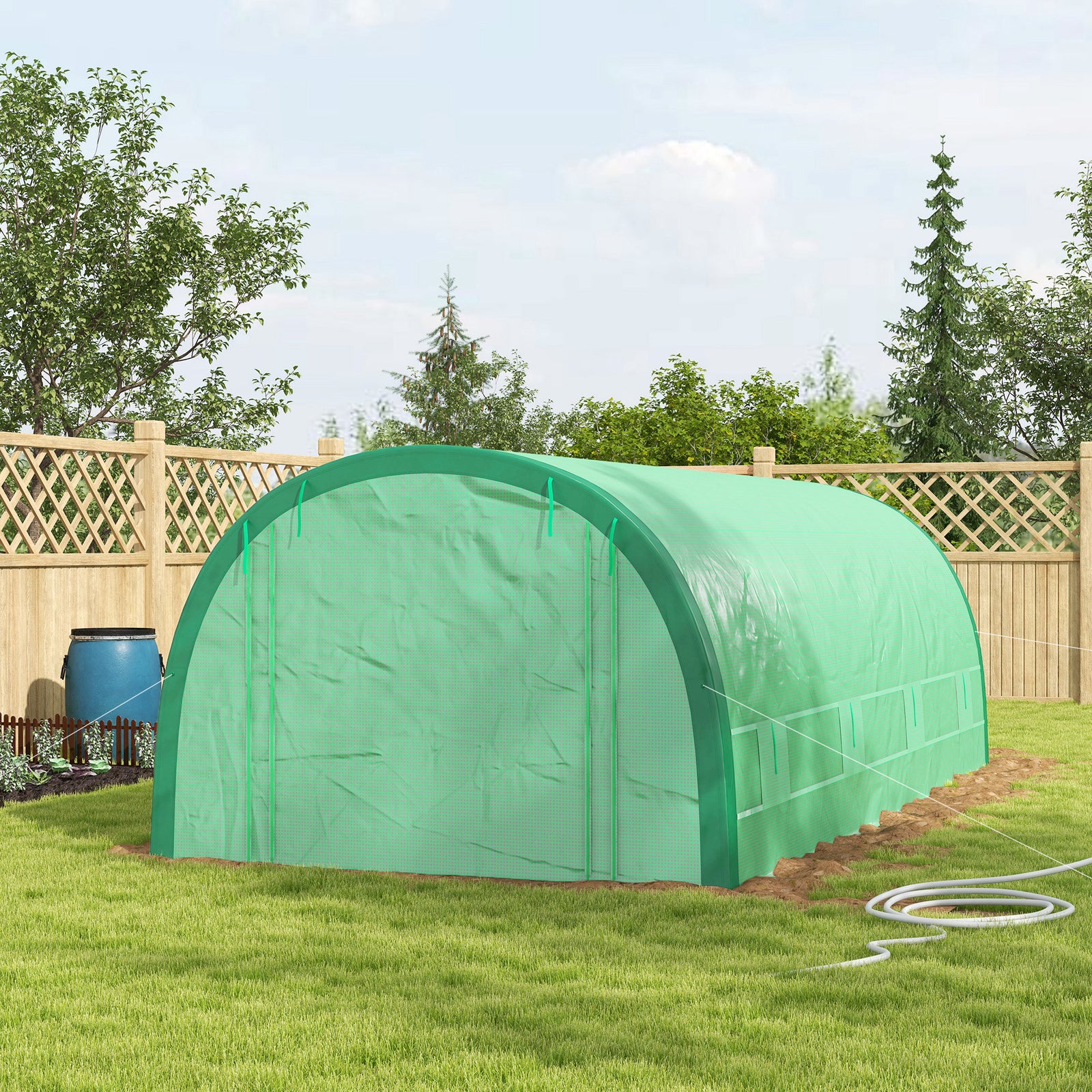 Walk-in Tunnel Greenhouse Upgraded Mesh Door & Windows
