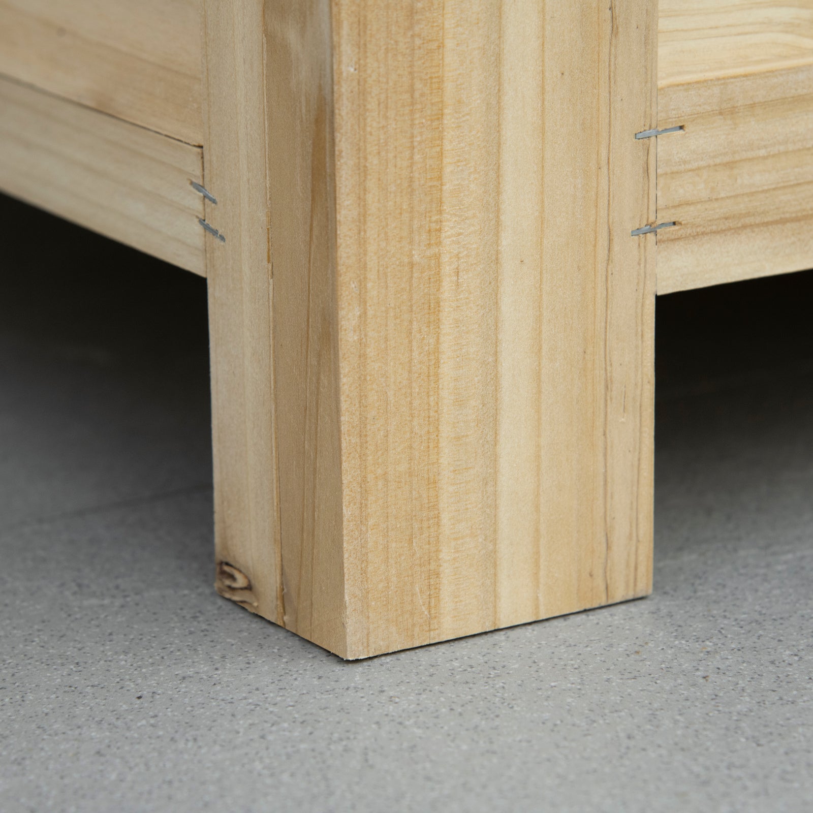 155l Outdoor Storage Box, Wooden Outside Tool Organiser Container