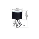 Colin Black Table Lamp 1xe27 Hand Made Matt Black Cage Style Lamps Creating Industrial Chic
