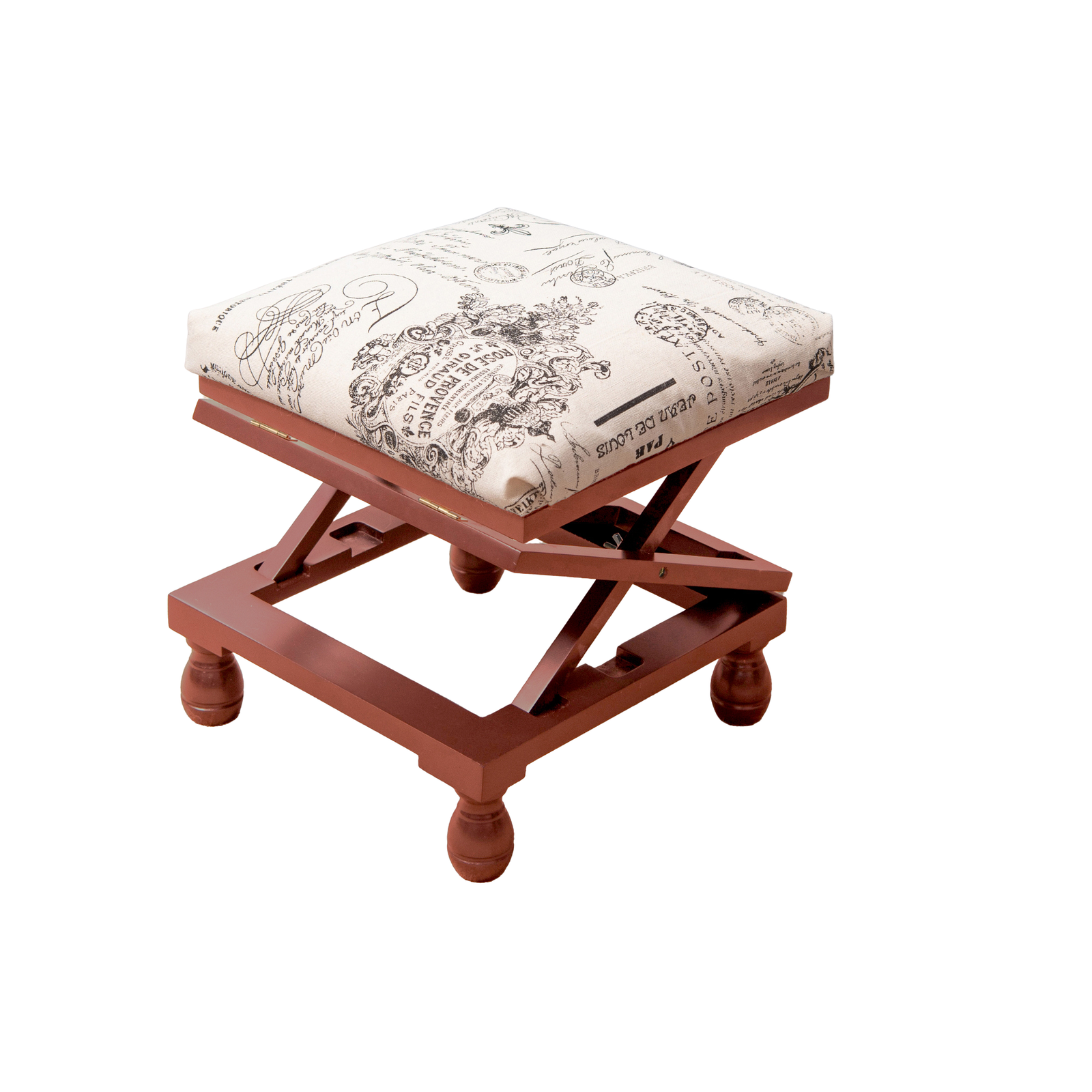 Greenhurst 3 Position Footstool Height Adjustable Padded Top Oak Frame