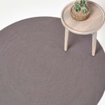 Handmade Woven Braided Oval Rug | 150cm | Grey
