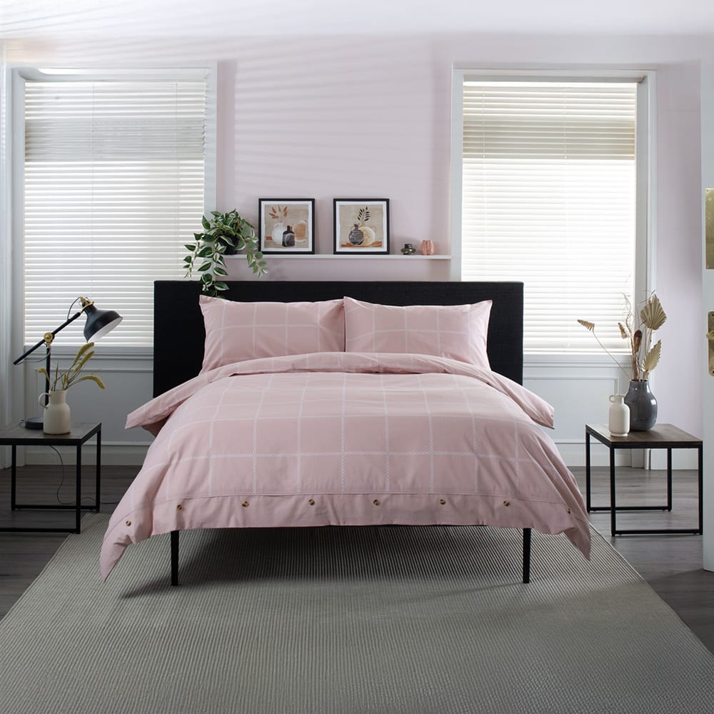 Crossley Heath 100% Cotton Duvet Set – Classic Comfort, Everyday Luxury | Single | Rose