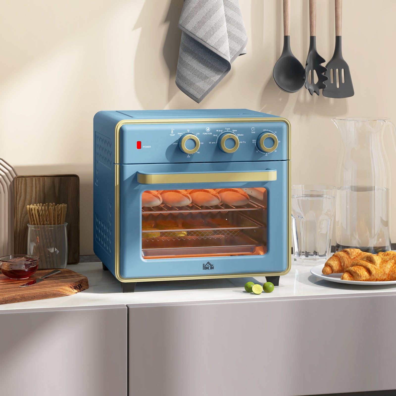 20l Mini Oven With Adjustable Temperature 60 Min Time | One Size | Blue