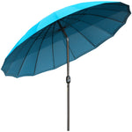 2.5m Curved Parasol With Metal Pole | Blue
