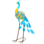 Peacock Garden Statue, Metal Garden Gift W/ Stakes-colour