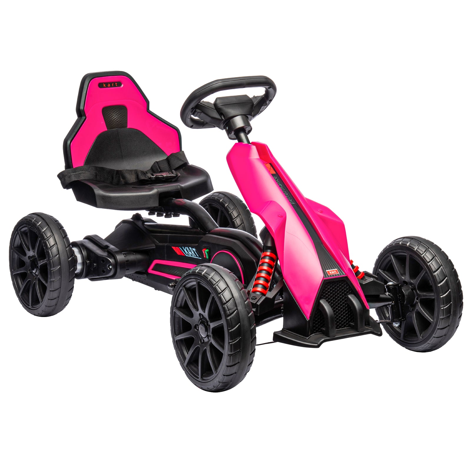 12v Electric Go Kart W/ Forward Reversing 2 Speeds For 3-8 Yrs | Pink