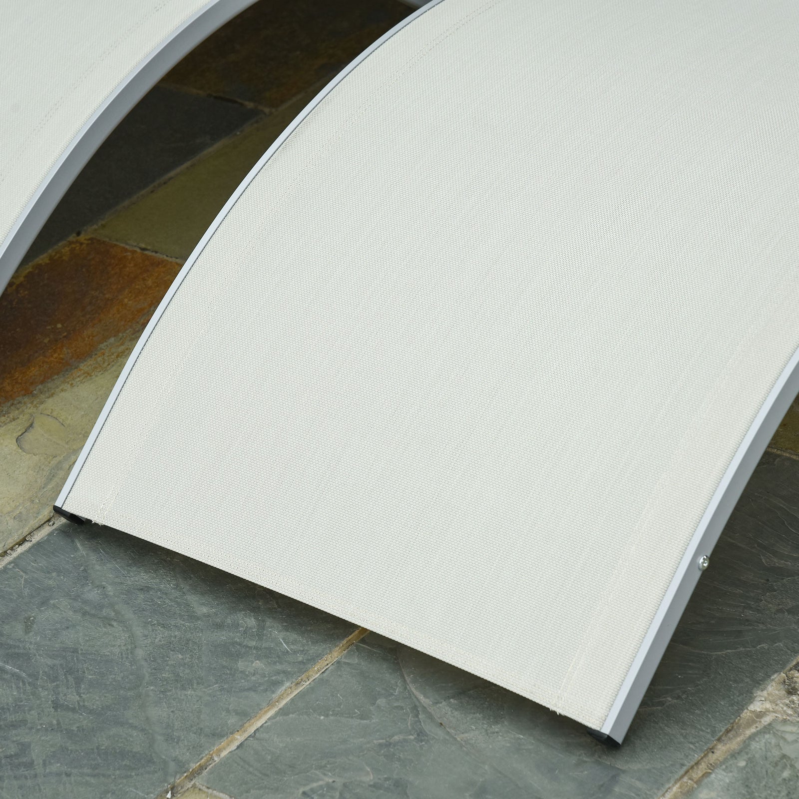 2pcs S-shaped Lounge Chair Foldable Sun Lounger | Beige