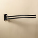 Double Towel Rail, Swivel, Easy To Install, Matt Black, Next Collection