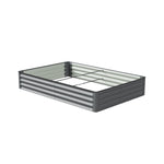 Rectangular Galvanized Steel Raised Garden Bed 180cm W X 120cm D X 30cm H | Dark Grey
