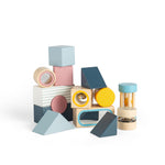 Wooden Sensory Explorer Blocks, Includes Storage Tray