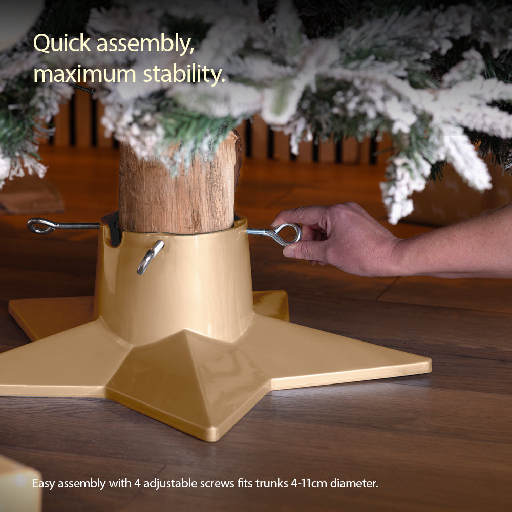 Premium Christmas Tree Stand With 1l Water Reservoir | Gold