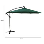 Led Cantilever Parasol 3m | Green