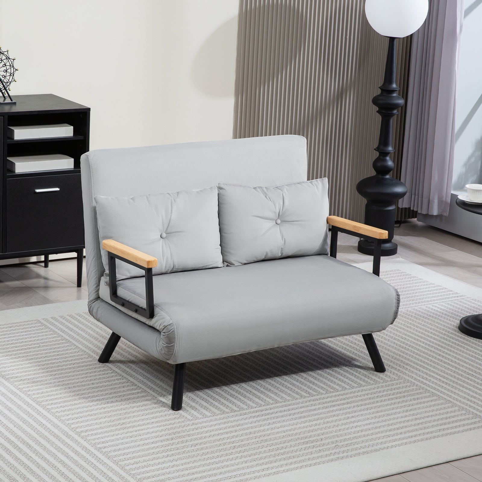 Click Clack 2 Seater Sofa Bed For Living Room, Guest Room | Grey
